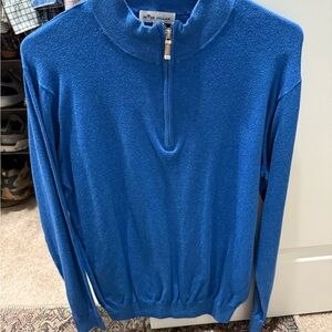 Peter Millar Crown Soft Silk Blend Quarter Zip Mens Sweater